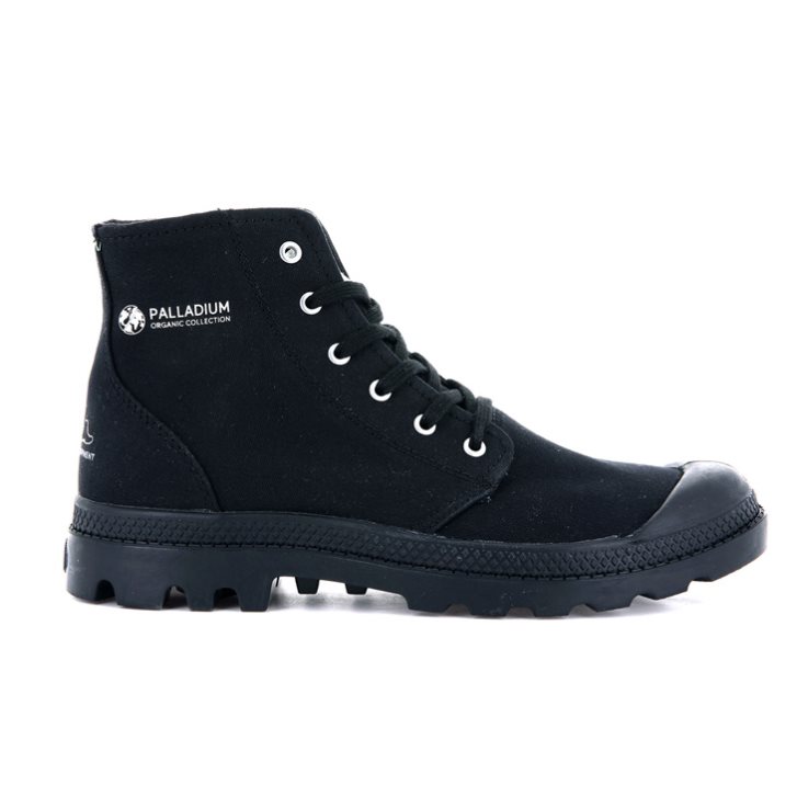 Bottes Palladium Pampa Hi Organic II Femme Noir | FR KIU546E